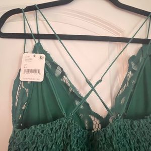 Free People Intimates Babydoll Lace / Cotton Tank Large